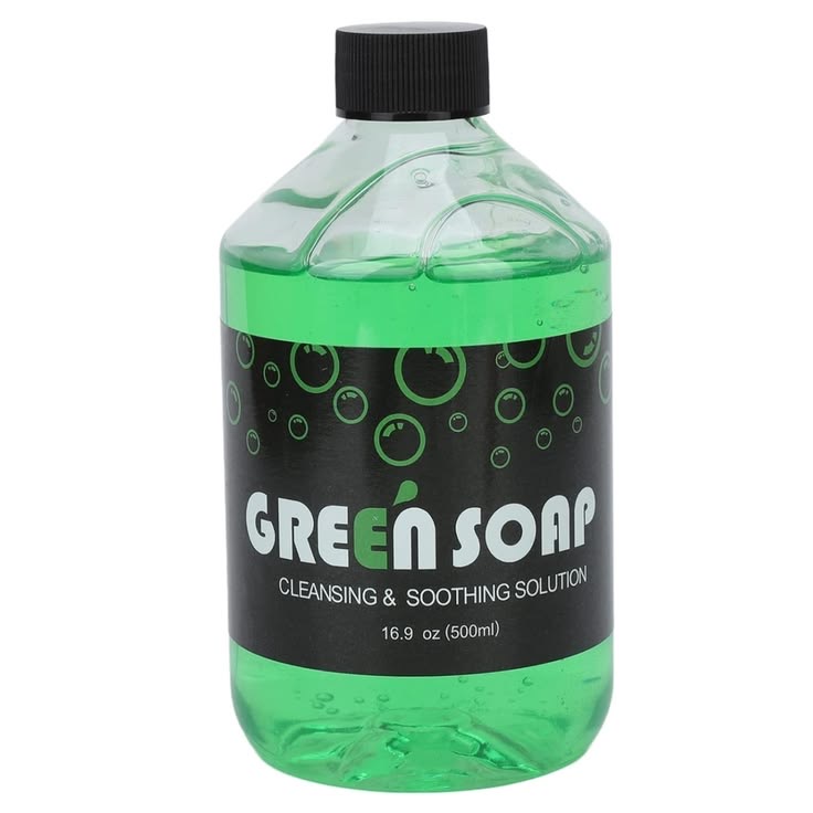 Green soap tattoo cleanser