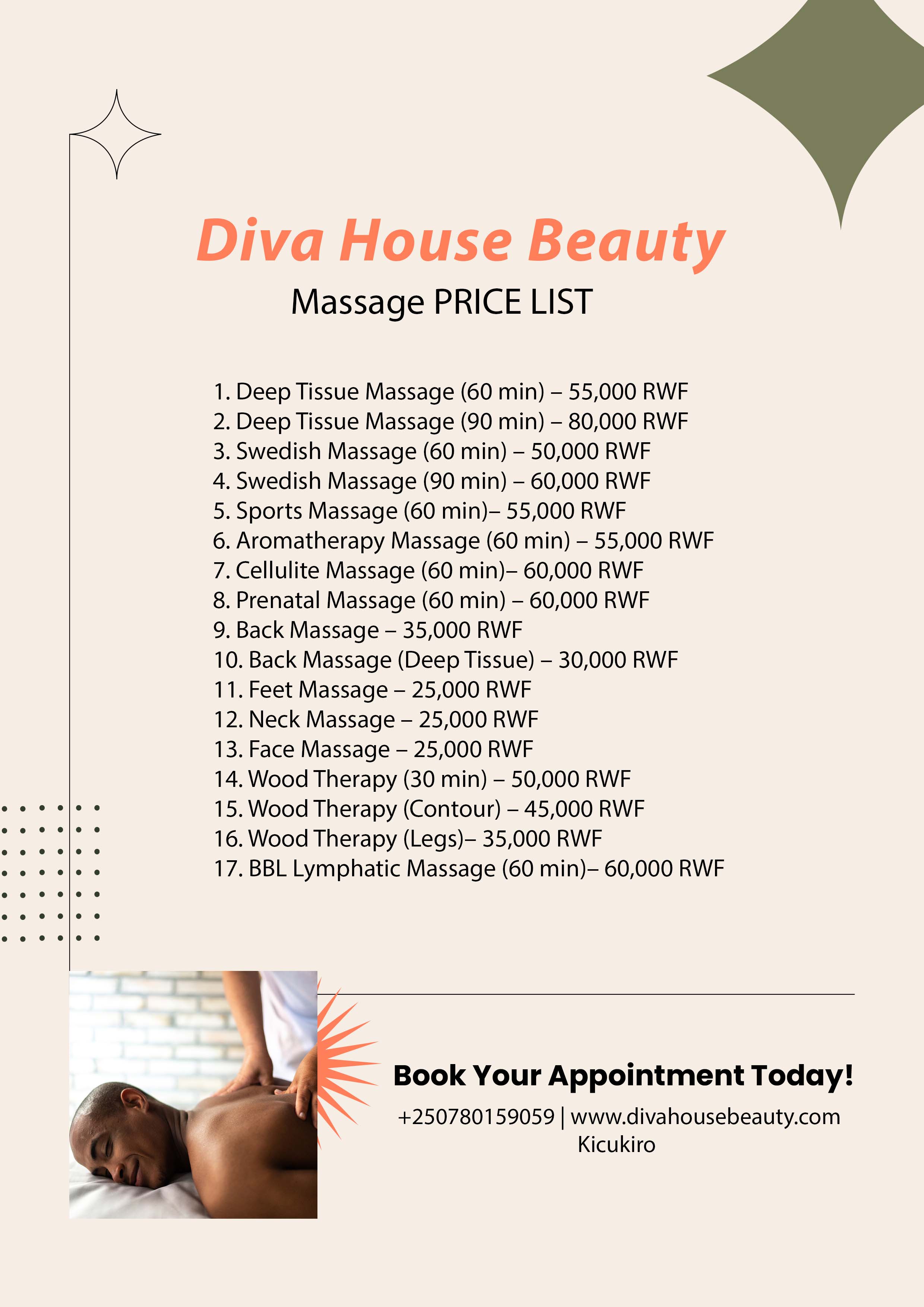 Massage Pricing