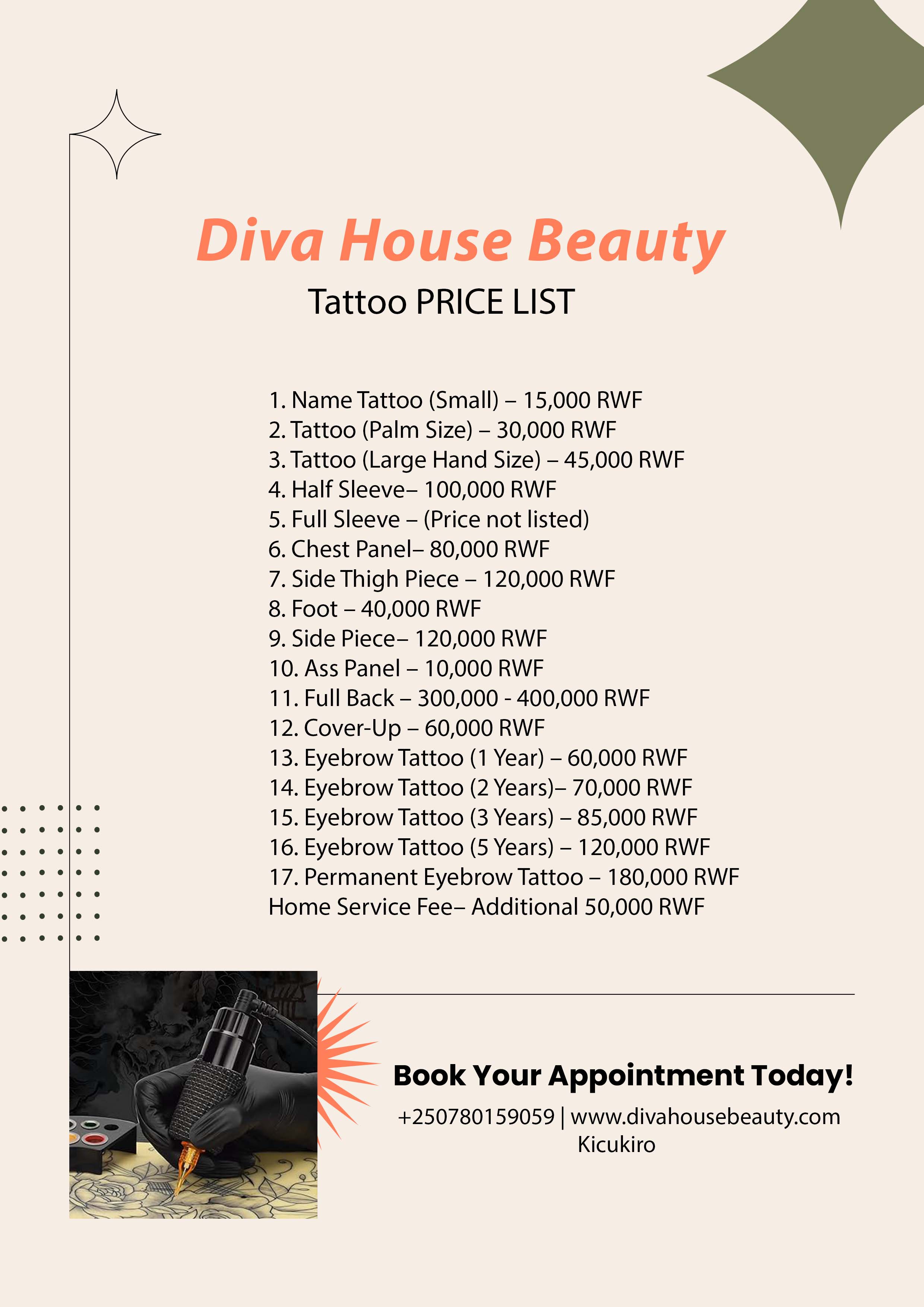 Tattoo Pricing