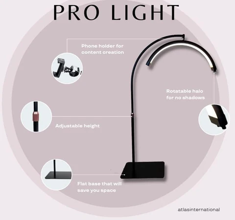 Half Moon Ring Light With Stand (Black)