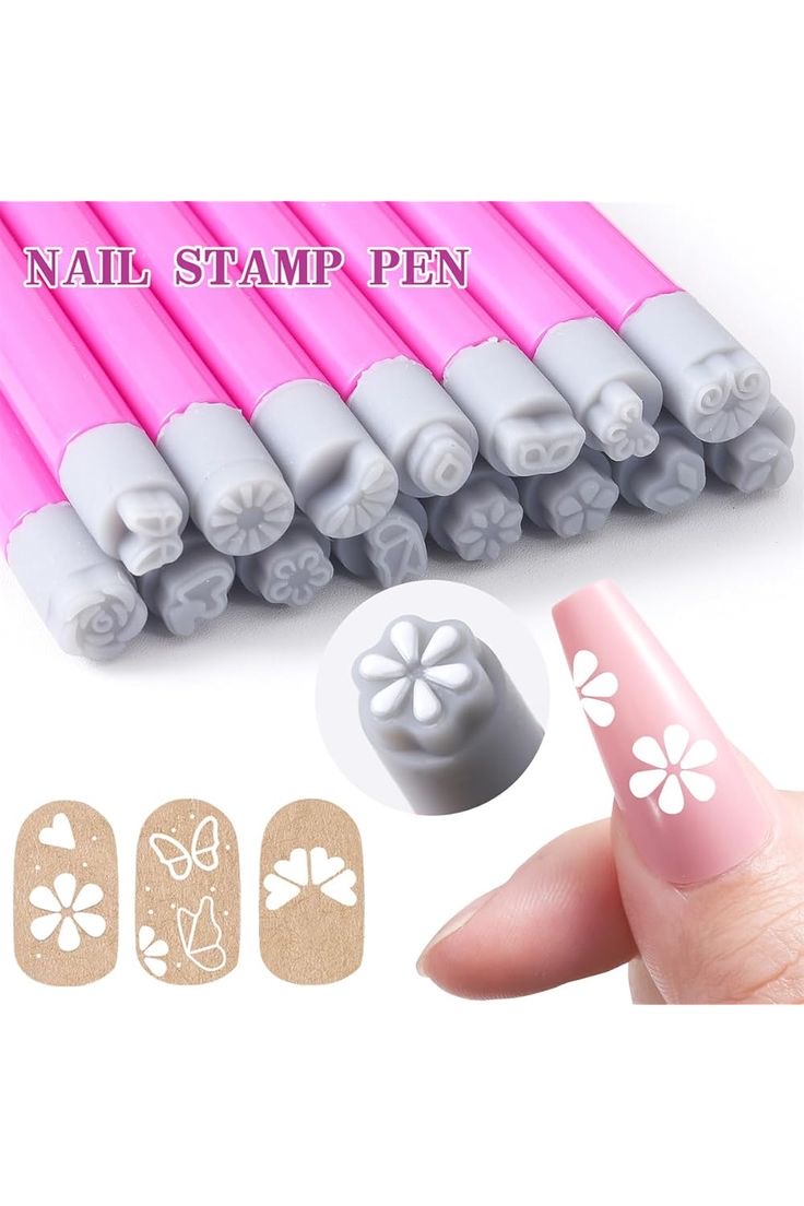 Stamping Nail Pen 6pc